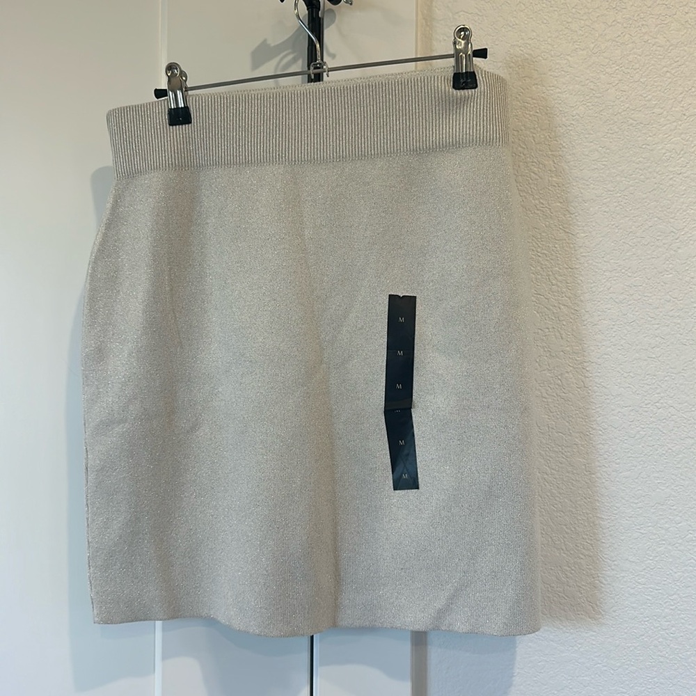 Banana republic shimmer silver skirt